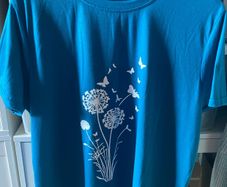 Short Sleeve Dandelion Print T-Shirt Top  Size XL UK 14 BNWOT
