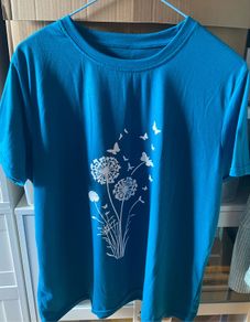 Short Sleeve Dandelion Print T-Shirt Top  Size XL UK 14 BNWOT