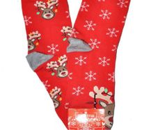 Children's socks REd Christmas Reindeer
