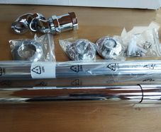 1.5 Chrome telescopic Pipe shrouds And P Trap For Free Standing Bath