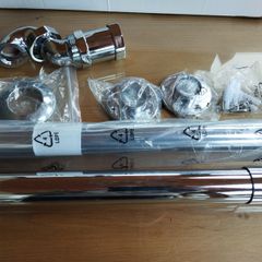 1.5 Chrome telescopic Pipe shrouds And P Trap For Free Standing Bath