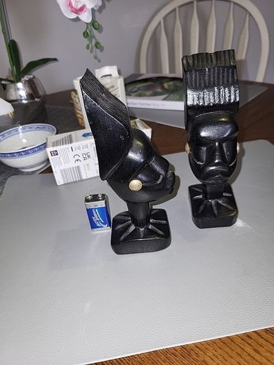 African book ends handcarved