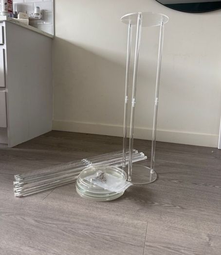 Acrylic Wedding Props Flower Stand, Transparent Stage Decoration, Party Tabletop Aisle Decor