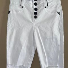 Brazilian Pit Bull White Distressed High Waist Skinny Butt Lift Jeans UK 8/10