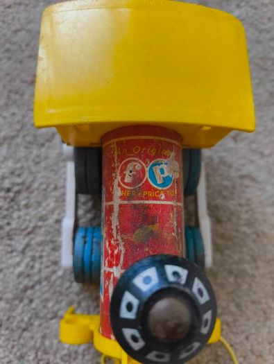 Vintage 1960s/1970s Fisher-Price Toy Lot - Jet, Mini-Bus, Train & 5 Figures