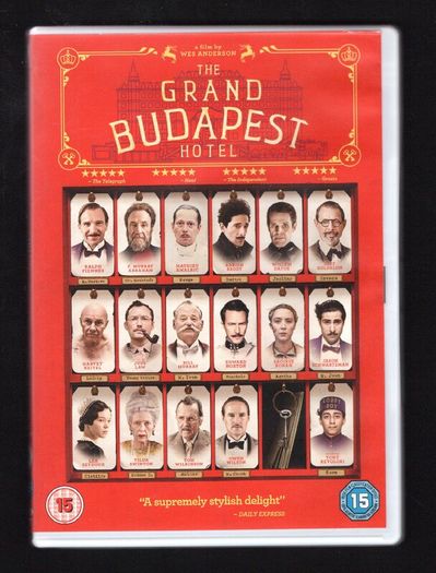 The Grand Budapest Hotel DVD Movie Starting Ralph Fiennes, Tilda Swinton and Adrien Brody