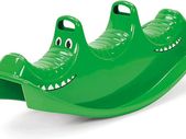3 Persons Rocker and Seesaw, Durable Plastic with 3 Seats and Made in Denmark  Green Crocodile