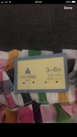 Girls BNWT gap shorts 3/6 mths