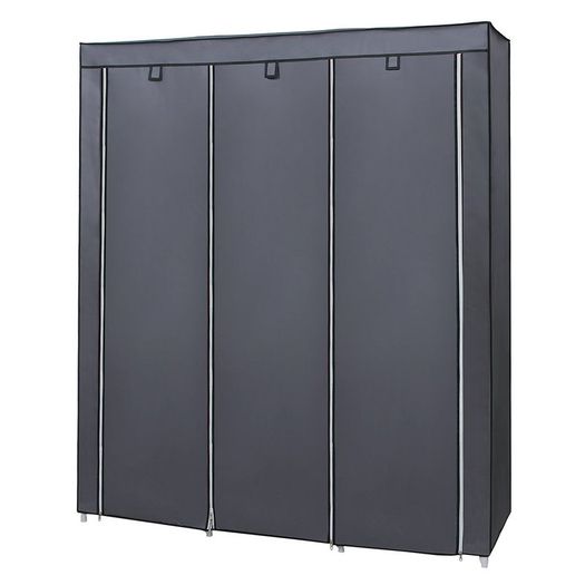 Canvas Wardrobe Cupboard Clothes Hanging Rail FREE DELIVERY NATIONWIDE
