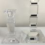 Galway crystal living candle holders brass candlesticks Image 3