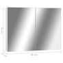 Bathroom Mirror Cabinet White 80x15x60 cm MDF Image 6