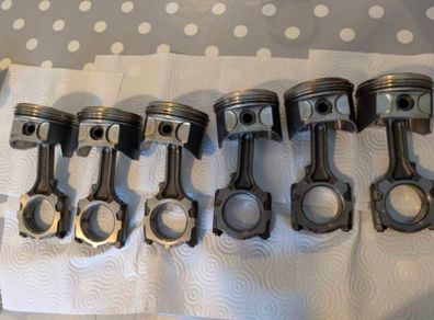 6x Wossner 86.5mm Forged Pistons & Rods