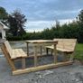 Wooden Garden Picnic Bench Image 5