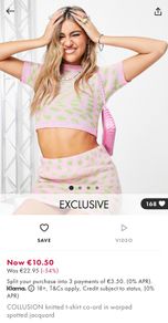 Collusion knitted crop top