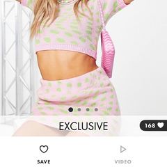 Collusion knitted crop top