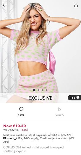 Collusion knitted crop top
