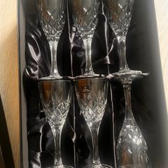 Crystal Royal Doulton 6 Tumnel Glasses