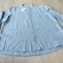 NEW F&F Mens 3XL Blue 100% Cotton Grandad Collar Shirt Image 7