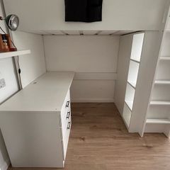 IKEA high bed with Desk