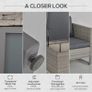 4 Pieces Rattan Garden Furniture Sofa Set with Storage Box Image 4