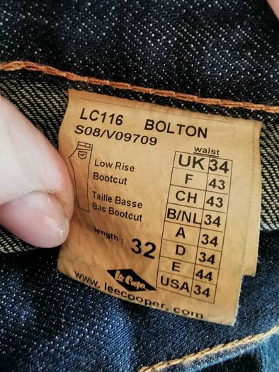 men's boot cut jeans Lee cooper