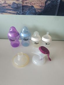 TOMMEE TIPPEE feeding bottles and manual breast bump