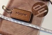 Coach Brown Leather Bag Tag / Authentic / NEW
