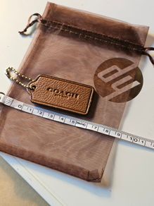 Coach Brown Leather Bag Tag / Authentic / NEW