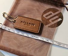 Coach Brown Leather Bag Tag / Authentic / NEW