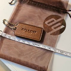 Coach Brown Leather Bag Tag / Authentic / NEW