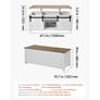 1200 mm Farmhouse Lift Top Coffee Table, Rustic Center Table with Barn Door and Hidden Storage Compartment, Modern Rectangle Lifting Tabletop Image 2