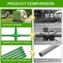 4 Arches Cucumber Trellis with Grow Bag 127/163CM Metal Trellis for Climbing Plants, Heavy Duty Garden Arch, Height Adjustable Plant Grow Support for Peas, Vegetables, Flowers, Fruit Image 3