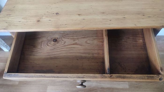 Antique Irish Pine Table Victorian Scullery or Writing Table  Rustic Farmhouse