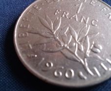 One French Franc Coin 1960