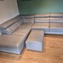 Natuzzi Editions Leather Corner Sofa with footstool Image 3