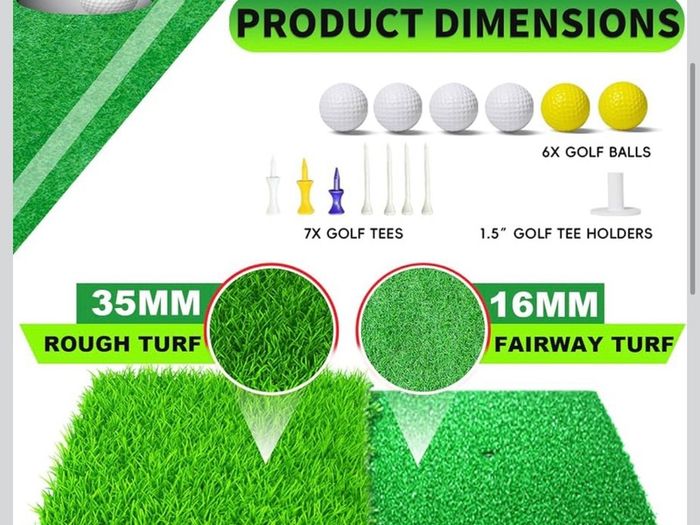 Golf Net, 10x7ft Practice Net with Chipping Nets, Gifts for Golfer Golf Hitting Aid Nets for Backyard Training with Chipping Nets, Foldable Mat, Silk Target, 8 Tees, 6 Balls, Carry Bag