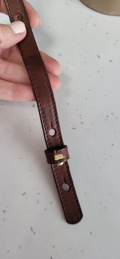 MOSCHINO CheapNChic tan leather belt with gold hardware - Rrp 220 (New)