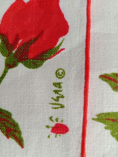 Vera Neumann, vintage table mats & napkins, vintage linen,