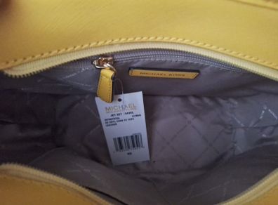 Genuine Michael Kors mini tote ( Sunshine) Jet Set Travel Saffiano Leather.