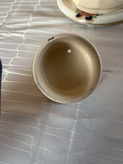 genuine antique Art Deco paneled ceramic teapot