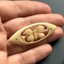 Vintage Hand Carved Floral Brooch Image 5