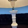 Tall Candlestick Style Table Lamp Base with an Antique White Fluted Design Image 4