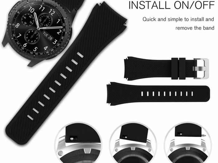 Silicone Band Strap For 22mm Samsung Galaxy Watch 3 45mm 46mm Gear S3 Frontier