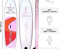 Stand Up Paddle Board 10 6 10 x 30 x 6 inch with Premium SUP Paddle Board Accessories & Backpack, Ultra Light, Wide Stable Design, Non-Slip Deck (FREE SHIPPING)