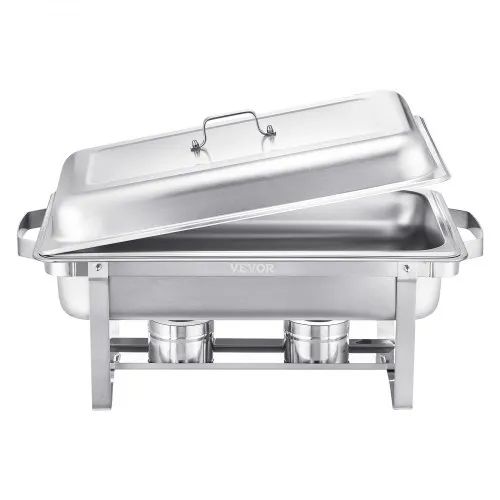 Features & Details Elegant Silver Finish: The modern silver color of this chafing dish warmer adds a sophisticated touch to any event. Whether it's a buffet, party, or wedding, this sleek design enhances your table setting and elevates the atmosphere 