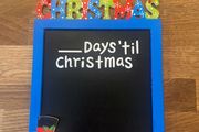 christmas countdown hanging black board