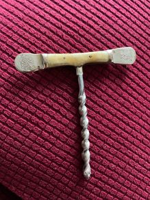 Antique Metal & Bone Corkscrew