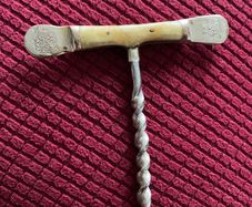 Antique Metal & Bone Corkscrew