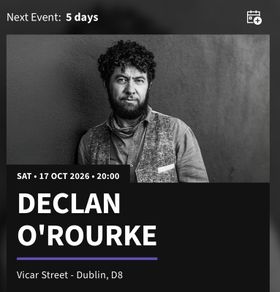 Declan O'Rourke - Vicar Street 17th October. 2 tickets