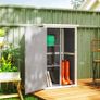 Wooden Garden Storage Shed, Garden Shed Tool Cabinet Organiser with Shelves, 75 x 56 x115cm, Grey Image 4